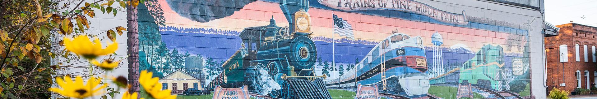 Trains Mural